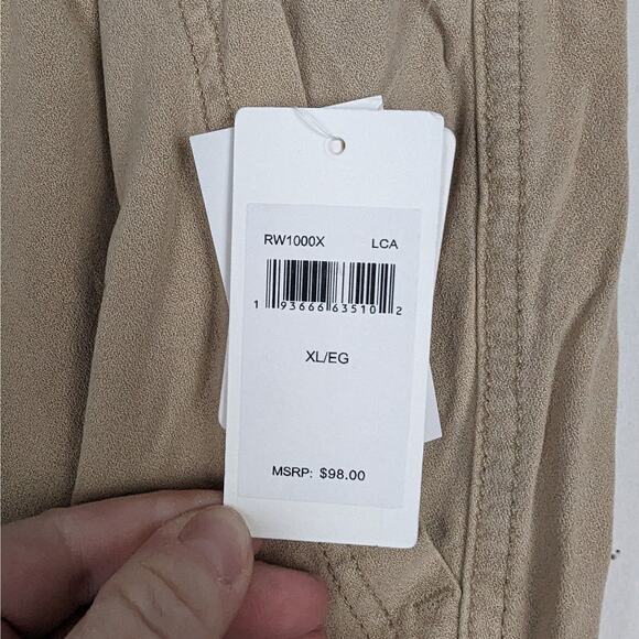 Splendid Women's Camel Suede Textured Contrasting Joggers Size XL NWT - Picture 9 of 9